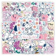 SNOOPY 50张正版授权动漫史努比小狗贴纸装饰水杯手机壳手账冰箱贴（款式随机） - 彩色 - 查看 7