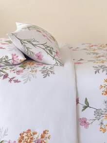 柔软超细纤维花卉图案被套套装 - 最佳两件套/三件套床上用品套装 - 包括 1 个被套和 1/2 个枕套 - 价格实惠，品质优良，适用于单人床、双人床、加大双人床、标准双人床 - 白色 - 查看 10