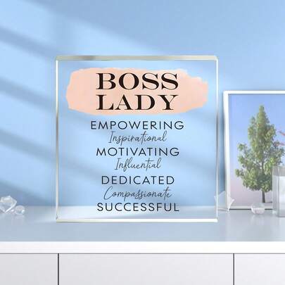 BOSS Inspirational Decor: Empowering, Motivating, Influential Successful Woman Symbol. Unique Gift For Her, Office Decoration, Desk Accessory, Room Decor, Home Decor, Birthday Gift For Her