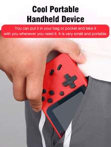 1pc Retro Game Console With 400 Nostalgic Classic Games Built In 3.0-Inch Large Screen Can Be Connected To TV Supports Two-Player Battle Old-Fashioned Red And White Machine Mini Portable Handheld Rechargeable Holiday Birthday Gift For Men And Women