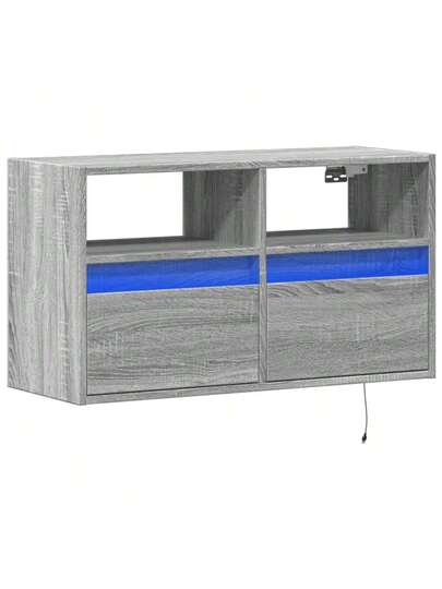 VidaXL TV Wand Unit LED 80x31x45 Cm Grijs Sonoma Oak view 3