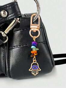 1 buc breloc la modă cu ochi de diavol, pandantiv breloc cu piatră prețioasă colorată, portofel drăguț pentru breloc, pandantiv pentru cheie de rucsac auto, accesorii pentru cutie pentru căști, potrivit pentru femei, pandantiv pentru geantă, cadou breloc bijuterii DIY lucrate manual, pandantiv protector la modă pentru prieteni, iubiți, cupluri, cadou perfect pentru prieteni și familie