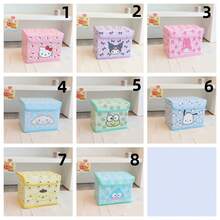 1pc Sanrio Hello Kitty Cute Cartoon Multi-Function Storage Box, Dorm Desk Organizer Basket, Foldable Home Decor Storage Bin, Girly Heart Design