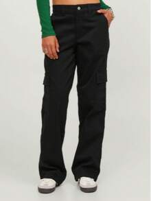 Pantalón cargo dama - Negro - Ver 2