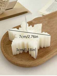 1pc Christmas Snowflake Shaped Scented Candle, Home Decor Fragrance Ornament Christmas Decorations Room Decor, Christmas Gifts