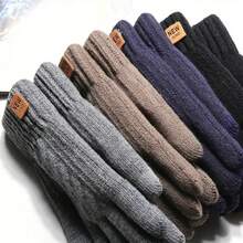 1 Par de Luvas Térmicas Quentes Revestidas para Tela de Toque, Luvas de Inverno Unissex Adequadas para Corrida, Ciclismo, Atividades ao Ar Livre, Festas, Lavar à Mão, Design Resistente ao Frio para Clima Extremo - Multicolorido - Visão 7