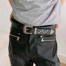 1pc Women's Star Studded Western Style Belt