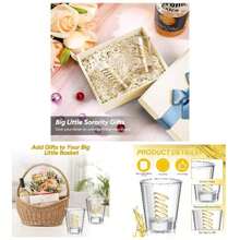 2 Pcs Sorority Big Little Shot Glasses With Thick Base Big Little Sorority Gifts 2 Oz Tequila Shot Glasses CupsRed