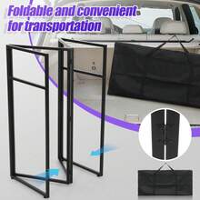 DJ Table Stand Portable Booth, Foldable DJ Stand Booth, Heavy-Duty Adjustable Height DJ Facade Booth, Easy To Assemble, Stylish, Convenient To Store And Transpor - Black - View 8