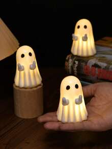 1/6 件鬼雕像，恐怖鬼魂装饰，有趣的万圣节装饰，万圣节鬼魂小雕像，有趣的鬼魂雕像，可爱的鬼魂雕像，万圣节装饰，适合作为礼物道具，桌面家居装饰 - 彩色 - 查看 9