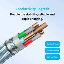 anker A875 Fast Charging Data Cable Thickened To Prevent Breaking Smart No Damage To The Phone Durable Fast Charging Cable Universal Fast Charging Cable White - White - View 8