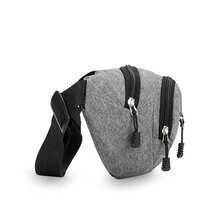 Men's Nylon Waist Bag - Adjustable Strap, Multi-Pocket Design, Outdoor Sports And Everyday Commuting Waist Bag, Black, Multifunctional Travel Bag | Korean Style Waist Bag | Adjustable Shoulder Strap Bag