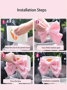 1pc Bow Decor For Motorcycle Helmet, Car Tail, Ski Helmet, Electric Bike Helmet, Motorcycle, Electric Bike, Bicycle Accessories, Cycling Gear, Skiing Accessories, Riding Decoration, Skiing Decoration, Christmas Helmet Decor, Halloween Helmet Decor, Day Of The Dead Helmet Decor