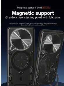 Redmi 14C (4G/5G) / POCO C75 4G / POCO M7 5G 兼容手机壳，带滑动相机镜头和支架 - 黑色 - 查看 2