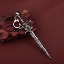 1pc 14cm World Of Warcraft Frostmourne Weapon Keychains Alloy Swords Game Peripheral Model Metal Action Figures Gift Toys Game Boys