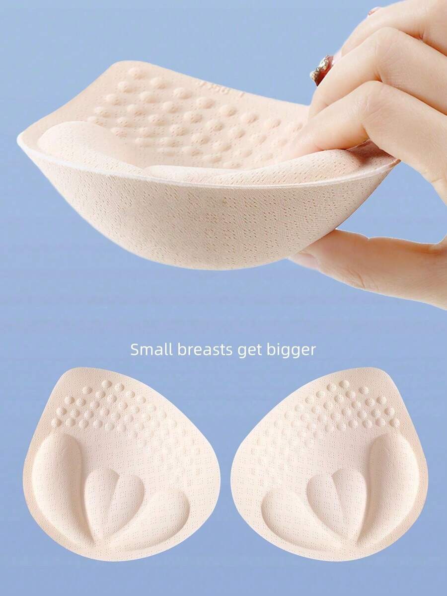 1pair Thickened4cmUnderwear Cup, Small Breast Padding, Removable And Washable Push-Up Breast Pad Inserts To Increase Padding, Underwear And Bra Accessories