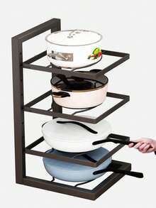 1 Stück Regal für Unterschrank, mehrstufiges bodenstehendes Aufbewahrungsregal, in der Höhe verstellbarer Küchenregal-Halter