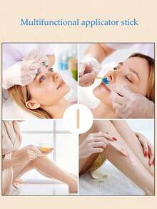 200pcs Natural Wooden Body Hair Removal Wax Sticks, Precise Hair Removal, Wooden Body Wax Applicator Spatula, Natural Wooden Wax Applicator, Wooden Hair Removal Wax Applicator Spatula, Suitable For Hair Removal, Eyebrows And Body, Great For Spa And Home Use, Summer Hair Removal Applicator