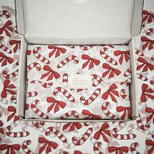 15/40 张圣诞风格糖果图案薄纸、手工包装纸、糖果和蝴蝶结设计、易碎物品保护、礼品盒填充、派对和节日装饰 - 圣诞节、节日、耐用包装、圣诞装饰、节日装饰、圣诞礼品包装纸