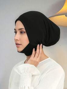 1 件/2 件女式氨纶颈部保暖头带，高弹性围巾帽，时尚纯色无檐小便帽，适合日常佩戴 - 彩色 - 查看 10