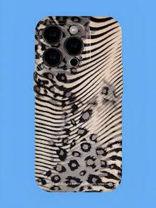 Leopard Print And Zebra Stripe Patchwork Phone Case Suitable For Compatible With Iphone16, 15, 14, 13, 12, 11, PRO MAX,PLUS.Is A Thoughtful Birthday Gift For Girlfriend, Boyfriend And Friends - Nhiều màu - Xem 2