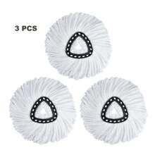 3 PCS Triangle Cleaning Mop Head Replacement For O-Cedar EasyWring Microfibers Mop Refill - trắng - Xem 1