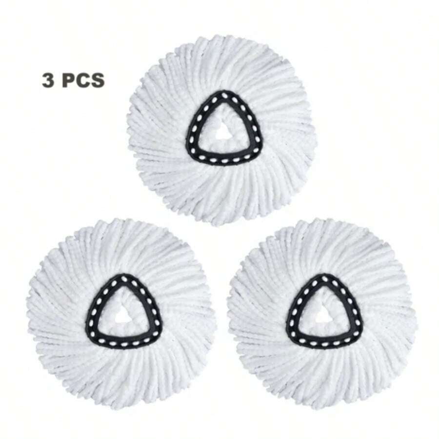 3 PCS Triangle Cleaning Mop Head Replacement For O-Cedar EasyWring Microfibers Mop Refill - trắng - Xem 1