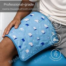 XL Gel Ice Packs For Injuries Reusable, Large Cute Gel Soft Flexible Ice Packs- Reusable Freezer Cold Pack, Cold Compress & Cooling Gel Pad For Face, Shoulder, Hip, Leg, Arm, Ankle & Foot, Christmas, New Year's Day, New Year, Holiday Gifts - M - 查看 5