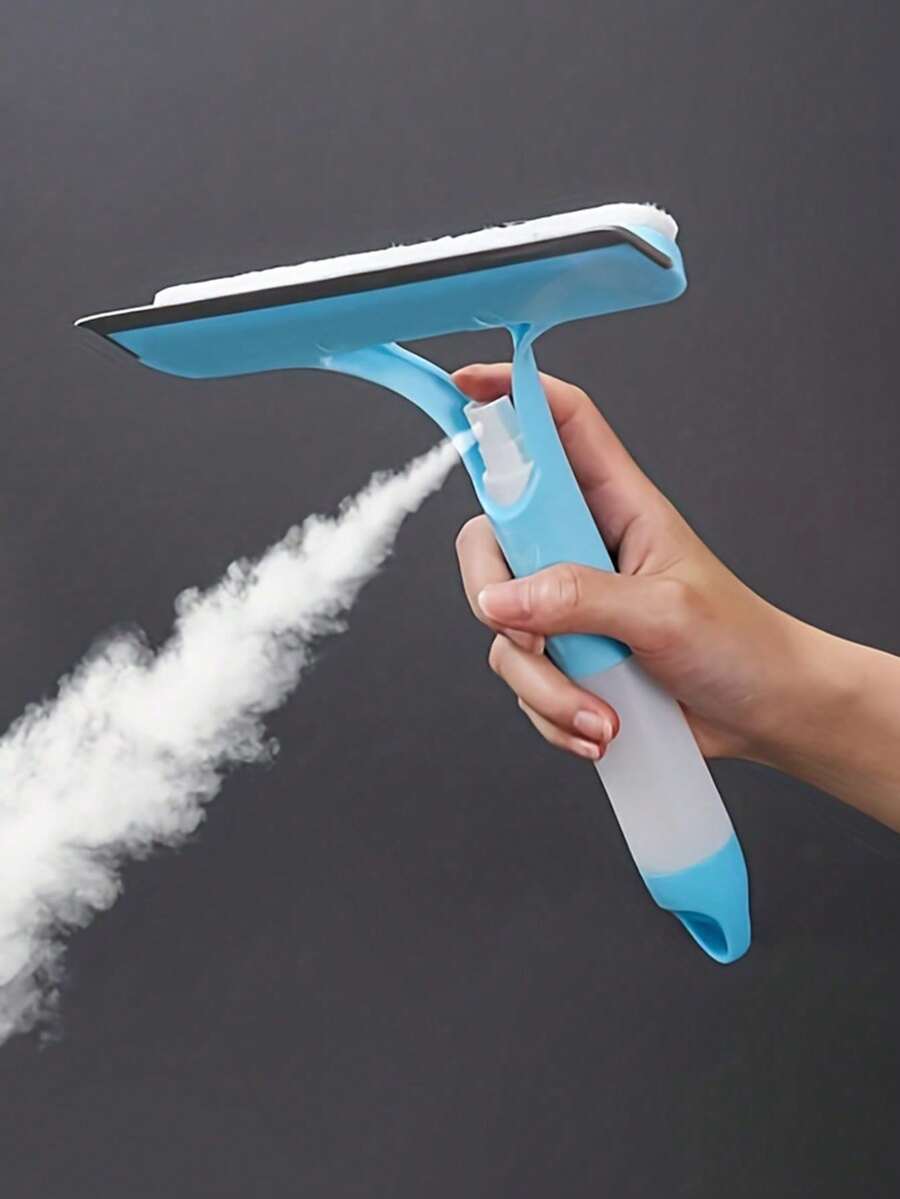 Dụng cụ vệ sinh kính đa năng 3 trong 1 có vòi phun, nhựa Polypropylene (PP), dùng cho phòng tắm, nhà bếp, phòng khách, phòng ngủ, nhà vệ sinh - Dụng cụ cạo gương và cửa sổ hiệu quả