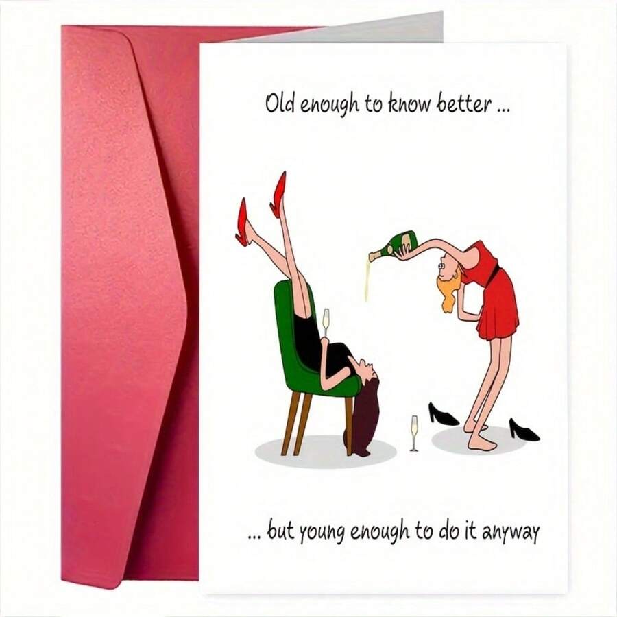 1pc, Fun Happy Birthday Cards, Birthday Decorations, Birthday Supplies, Unique Birthday Gifts, Best Gifts For Her, Sister, Sister, Female, Girlfriend On A Special Day, Small Business Supplies, Thank You Cards, Gift Cards, Sister Cards - Nhiều màu - Xem 1