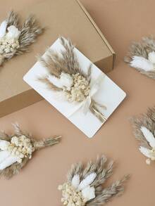 12pcs Boho Dried Flower Bouquet Mini Wedding Handmade Dry Flowers Decor For Vase Crafts DIY Photo Boutonniere For Men Floral Plant Flower For Bridesmaid Gift Birthday Decor (Colorful)