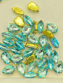 40 件/包 水钻 DIY 服装配饰 珠宝装饰 适用于鞋子、帽子、包包 - 幻彩綠 - 查看 6