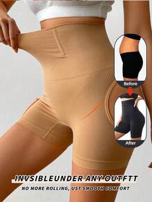 4PCS Tummy Control Tummy Control Shapewear, With Tummy Control And Hip Lifting Functions, Seamless Tummy Control Compression Shapewear, Women's Solid-Color Medium-Support Thin Pants, Women's Underwear And Shapewear​ ﻿ - Màu hỗn hợp A - Xem 6