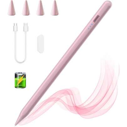 Apple Pencil For  Air 5/4/3rd & Pro 11/12.9 Inch, Purple With Palm Rejection & Tilt Sensitivity, Magnetic Stylus