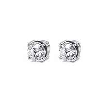 Stainless Steel Magnetic Cubic Zirconia Stud Earrings For Men And Women, Hypoallergenic Non-Perforated, 5-8mm Double Sided Magnet Flat CZ Magnetic Clip Earrings Are Suitable For Daily Travel, Weddings, Dates, Parties And Other Festivals