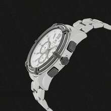 Orient 1 Piece Men's Orient FUZ01003W Sports Quartz Watch – 49 Mm Stainless Steel Case, White Dial With Day-Date-24H Subdials, 100 M Water-Resistant For Active Lifestyles