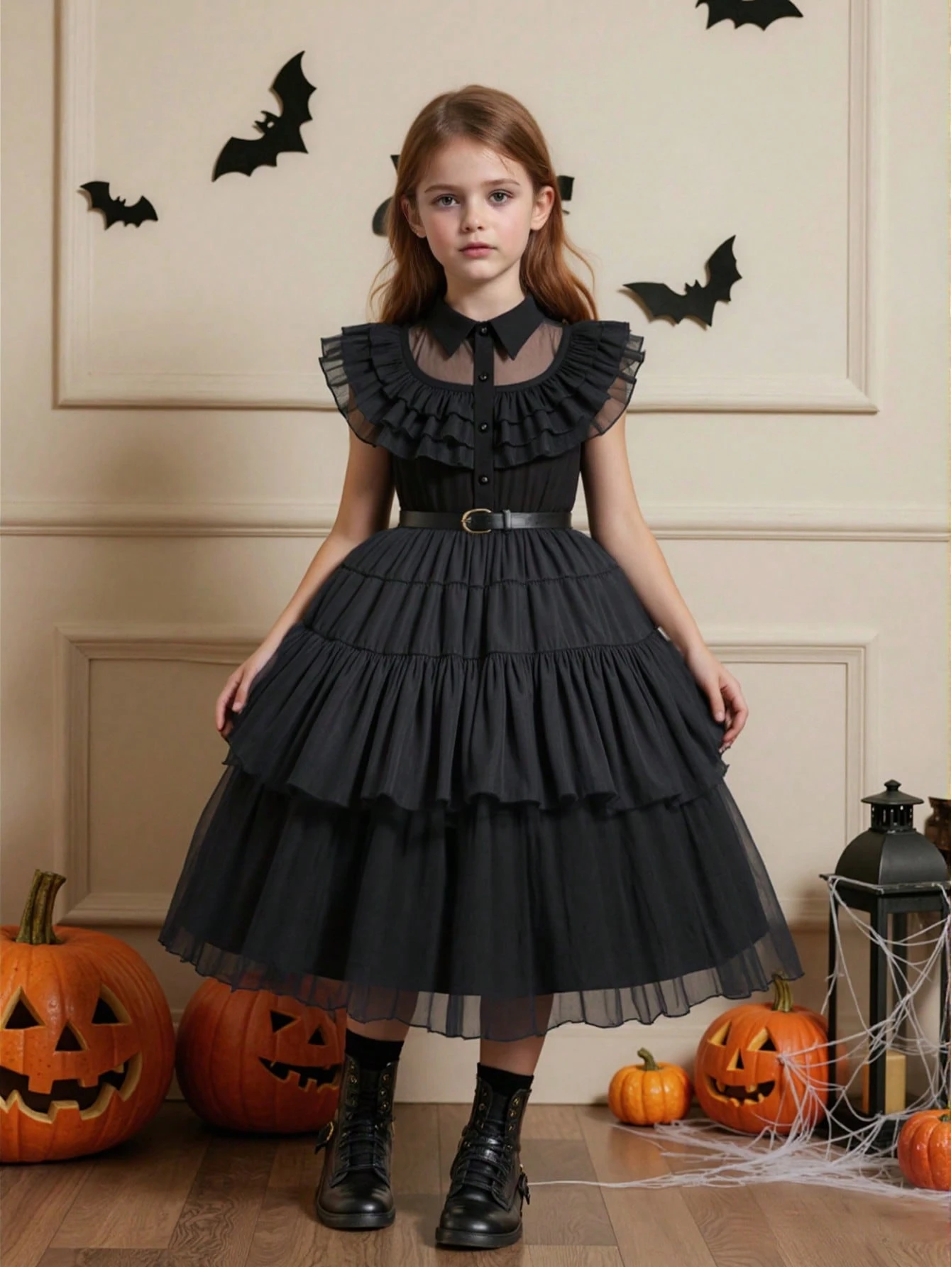 ウェンズデー シリーズ ハロウィーンパーティードレス