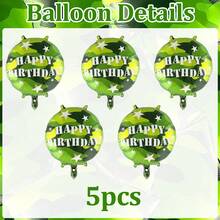 Military Tank Helium Balloon Birthday Set, Foil Military Theme Party Decorations, Suitable For Outdoor Celebration, Tank Camouflage Theme Birthday Balloon Decoration Set, Comes With Tank Foil Balloon, Airplane Foil Balloon, Ideal For Camo Party, Birthday Party, Engagement, Wedding, Halloween, Christmas, Wedding, Birthday, Bachelor Party And Outdoor Decoration