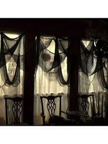 1 件/2 件/3 件万圣节黑色恐怖布-恐怖面料万圣节装饰（76.2 * 182.88 厘米）圣诞节万圣节感恩节礼物复活节礼物，圣诞节 - 彩色 - 查看 4