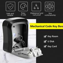 1pc Waterproof Anti-Theft Lock Box With Combination Code, Durable PVC Structure And Stainless Steel Lock Bolt - Secure Storage For Passwords, Keys, Valuables, Stylish Design, Sturdy Construction