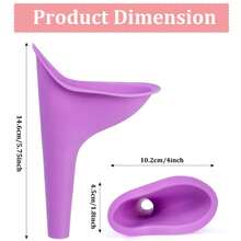 1PC Female Urination Device, Female Urinal Silicone Funnel, Urine Cups, Portable Urinal For Women, Outdoor Urination Funnel, Emergency Urine Collector,Standing Up To Pee, Reusable Women's Pee Funnel, Camping, Outdoor, Travel, Activities - Multicolor - View 4