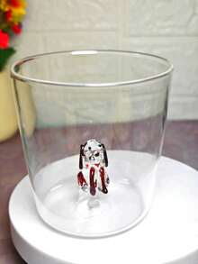 1 a 2 xícaras de vidro com decoração de animais e plantas 3D de 300ml, para café, decoração natalina. Para café, chá, vinho, bebidas quentes ou frias. Presente único de Natal, aniversário ou Dia dos Namorados. - Multicolorido - Ver 8