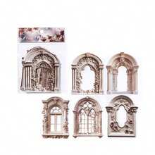 10 buc. colaj în relief cu imprimeu din lemn, serie romantică, autocolante decorative decupate, pentru scrapbooking