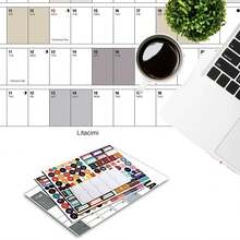 2026 年日历，大号卡哇伊待办事项清单计划器，目标日程安排器，大号多月可重复使用海报