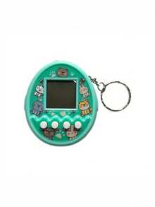 Colorful Mini Handheld Digital Pet With Virtual Pet Feeding Game - Friendly Keychain Toy, Battery-Powered (Non-Rechargeable), Ideal Holiday Gift - Available In White, Pink, Green, Yellow, Gaming Accessories