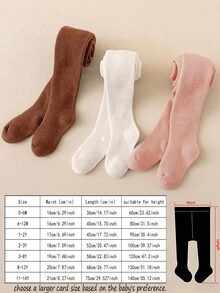 3 Pairs Of Solid Color Bottoming Pantyhose For Girls Suitable For Daily Life