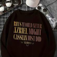 Misa Bat Boys, Misa ACOTAR, Rhysand, Sarah J Maas, Book Boyfriend, Team Bat Boys, Suéter De Libros, Night Court, Mia Romantasy, Cian Pm 0001220G High-Quality Pure Cotton Long Sleeves - I For Vacation, Beach Activities, And Daily Outings, A Warm Gift For And Family - 黑 - 查看 1