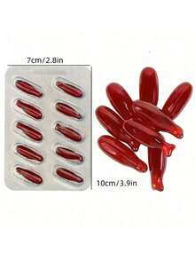 3/6/9 件万圣节角色扮演逼真假血胶囊、恶作剧呕吐血包、拍摄道具、模拟等离子清洁派对玩具 - 彩色 - 查看 12