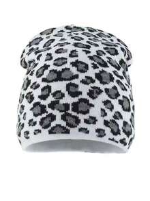 男女通用时尚豹纹帽子秋季装饰