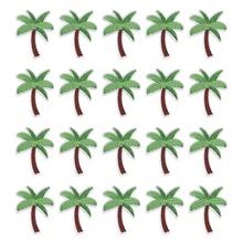 5/10pcs Palm Tree Iron On Patches, Green Coconut Tree Embroidered Applique, Plants Iron On Sew On Decorative Emblem, Embroidery Patches For Clothes Jeans Jacket Hats Bags DIY Sewing Craft Decoration
